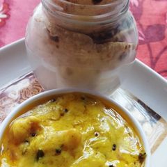 A picture of Rajasthani curry with maggi masala twist.