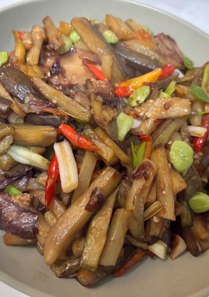 Foto resep Terong oseng pete 🌶️