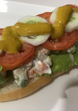 A picture of Russian Salad Sandwich.
