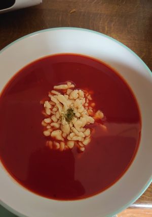Paradicsom leves reszelt tésztával, gluténmentesen recept fotója