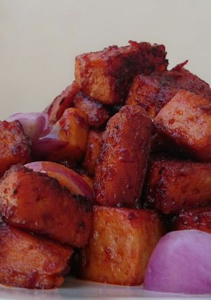 A picture of Spicy Spam /Sambal Luncheon Meat.