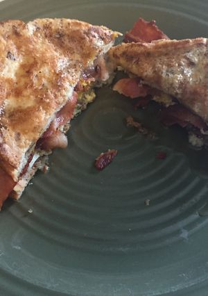 A picture of French Toast Maple Bacon Breakfast Sandwich.