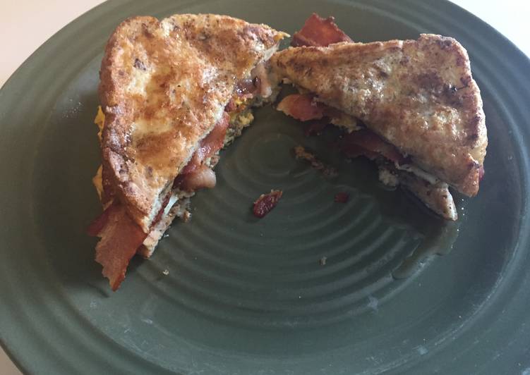 Simple Way to Prepare Homemade French Toast Maple Bacon Breakfast Sandwich