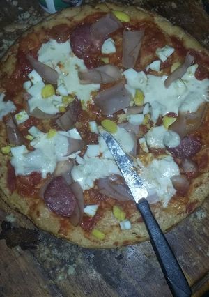 Una foto de Pizza rellena, mi propia receta