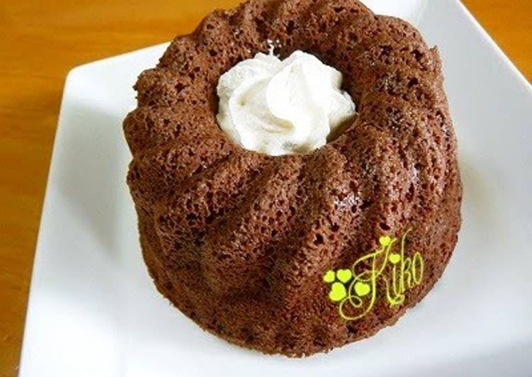 Recipe of Super Quick Homemade Low-Sugar Microwave Okara Pound Cake (Cocoa)