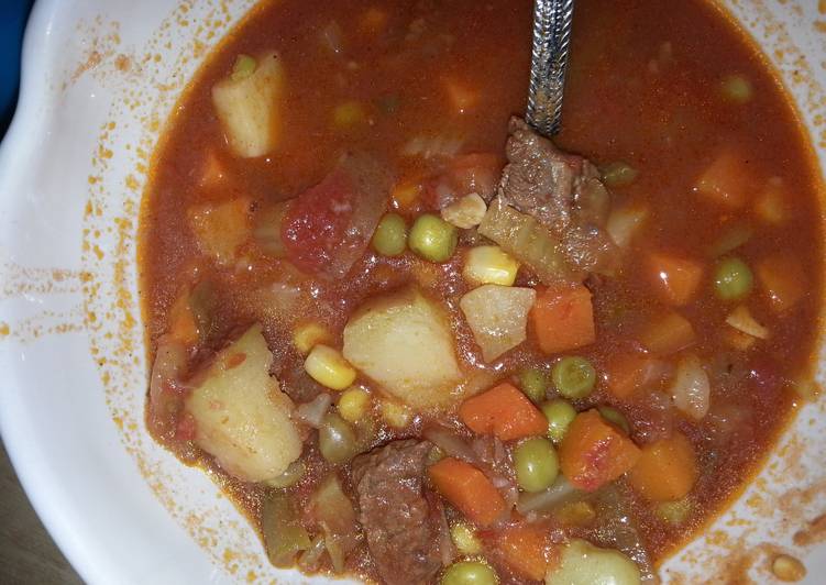 Steps to Prepare Perfect Beef vegetable soup