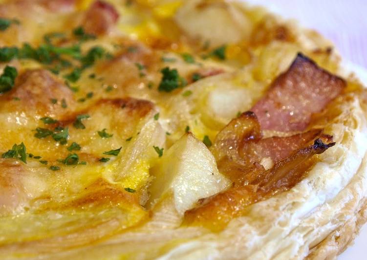 Recipe of Award-winning Seasonal Spring Dish - Easy New Potato and Spring Onion Quiche