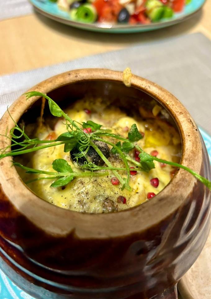 Картопля запечена у горщику🥘