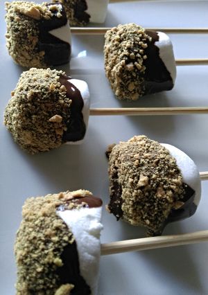 A picture of Smores Pops.