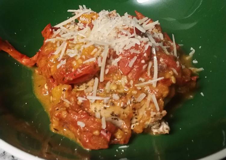 Step-by-Step Guide to Prepare Any-night-of-the-week Roasted Sweet Pepper Chicken Marinara