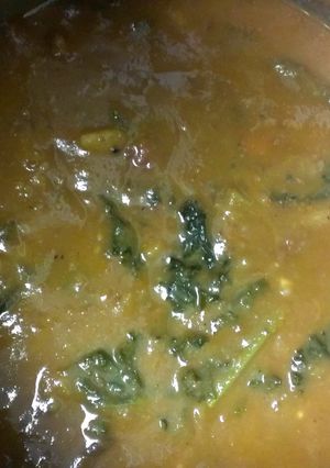 A picture of nonie's kale soup.