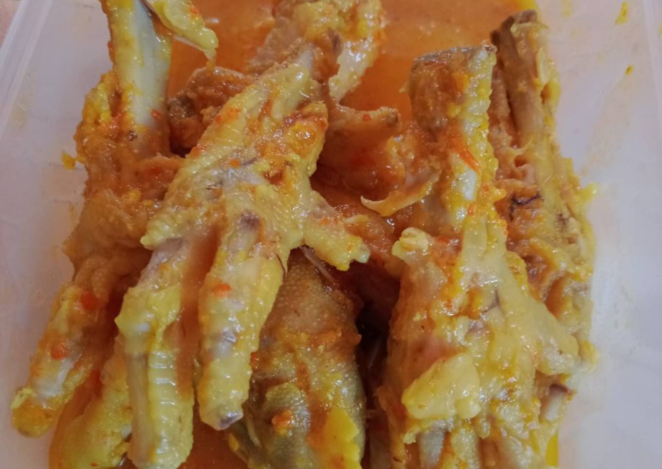 Ceker kuah mercon kuning