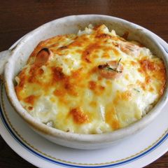 A picture of Easy Rosemary and Sausage Rice Gratin (Doria).