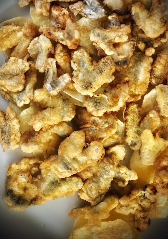 Una foto de Cocochas de merluza rebozadas