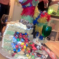 A picture of crazy piñata cake.