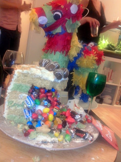 A picture of crazy piñata cake.