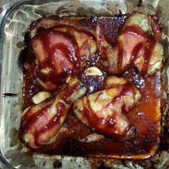 Sweet and spicy baked chicken A picture of Sweet and spicy baked chicken.