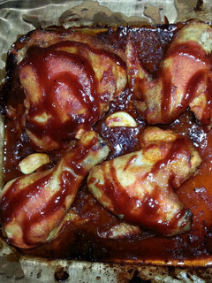 A picture of Sweet and spicy baked chicken.