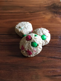A picture of Whole Wheat M&M Oatmeal Cookies.