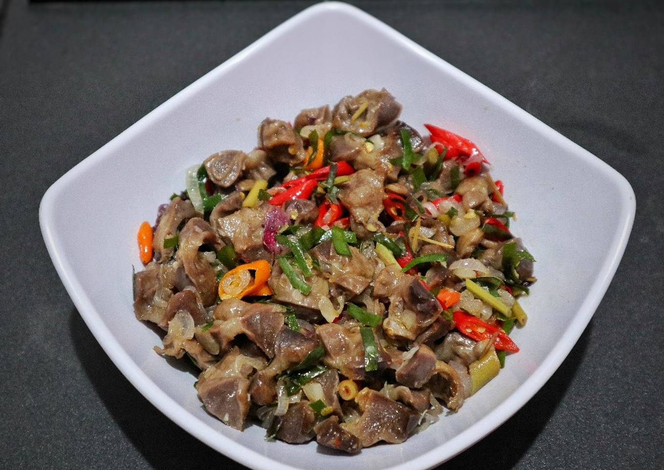 Tumis Ampela Pedas Daun Jeruk