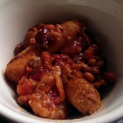 A picture of Sophie's sausage, bean and Guinness stew.