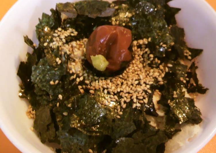 Steps to Prepare Speedy Okara &amp; Nori Chazuke Rice Bowl Soup