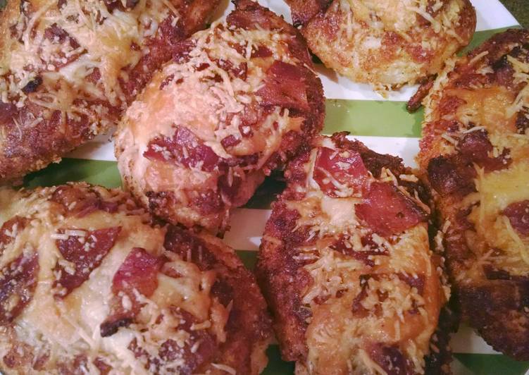 Steps to Make Any-night-of-the-week Screw Your Diet Chicken!! (Bacon,Asiago and Parmesan Chicken)