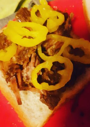 A picture of Italian Beef Crockpot Style.