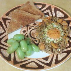 A picture of Butternut Squash Hash N' Eggs.