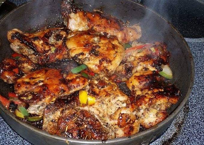 Easiest Way to Make Homemade Brn Sgr Peppercorn and Herb Glazed Chicken