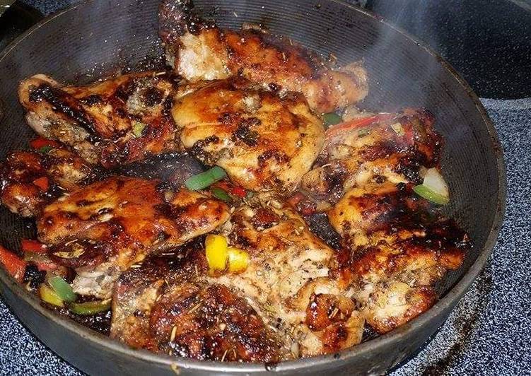 Recipe of Super Quick Homemade Brn Sgr Peppercorn and Herb Glazed Chicken