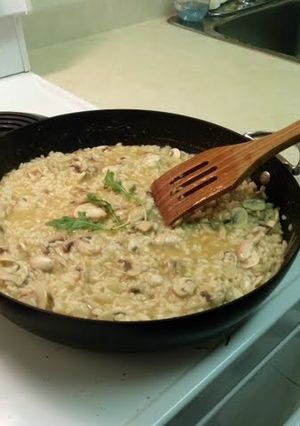 A picture of Mushroom Risotto.