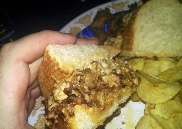 Leftover Chicken CheeseSteak