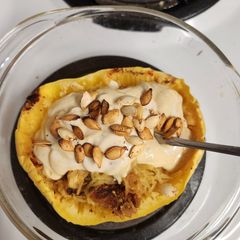 A picture of Creamy Smoky Spaghetti Squash.