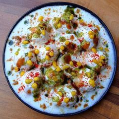 A picture of Dahi vada recipe | dahi bhalla recipe.