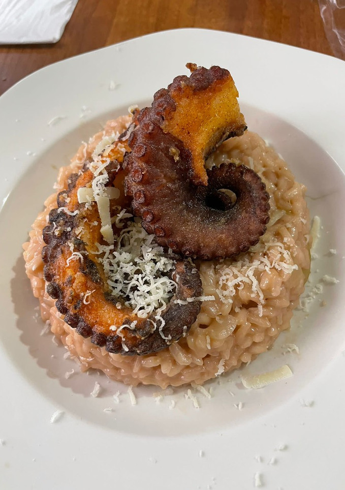 Una foto de Risotto de pulpo