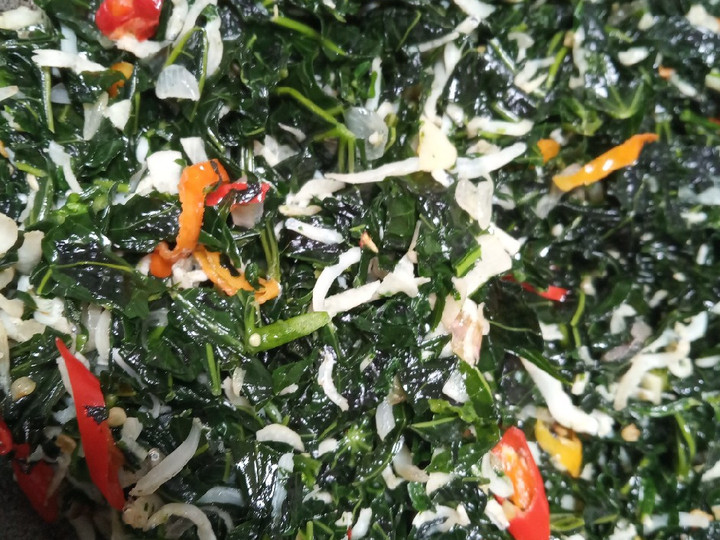 Cara Gampang Menyiapkan 7. Oseng Daun Pepaya Jepang+Teri (hati2 bisa bikin nambah nasi) Anti Gagal