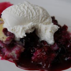 A picture of Blueberry Cobbler.