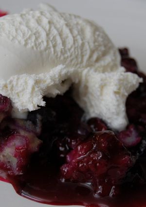 A picture of Blueberry Cobbler.