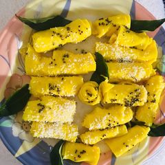 A picture of Khandvi.