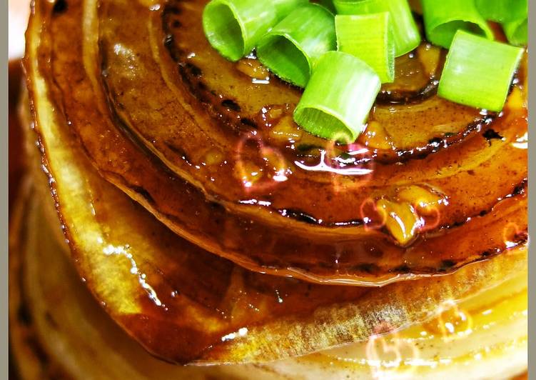 Step-by-Step Guide to Prepare Award-winning A Chef&#39;s Recipe for Sweet Onion &#34;Steak&#34; With Garlic Butter Soy Sauce