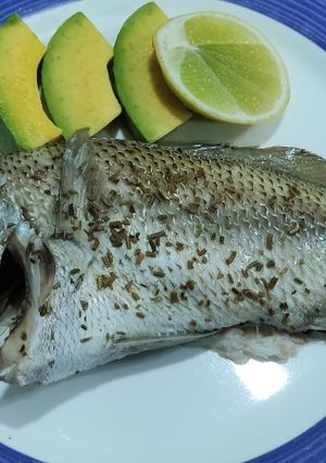 Una foto de Pescado asado