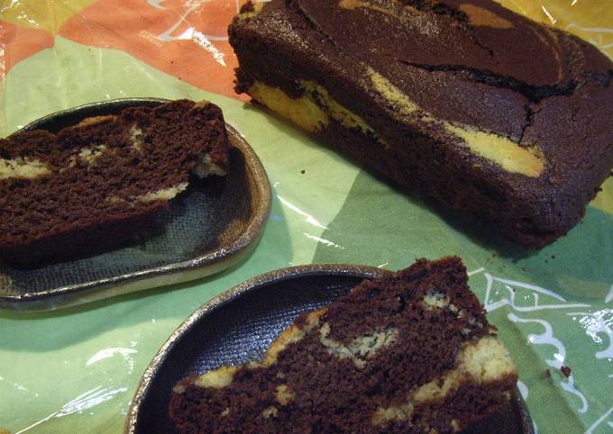 Fast, Flourless Marble Chocolate Cake made from Okara