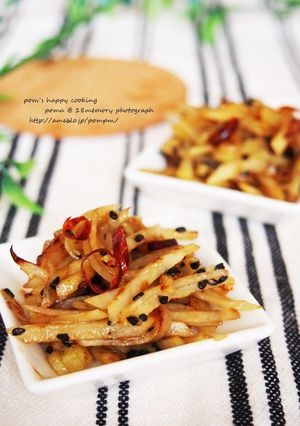 A picture of Crunchy Crispy Potato Kinpira.