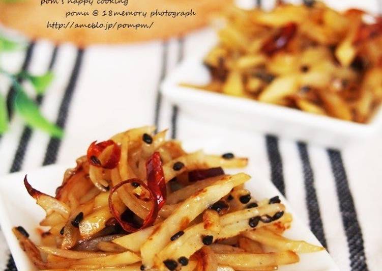 Simple Way to Make Speedy Crunchy Crispy Potato Kinpira