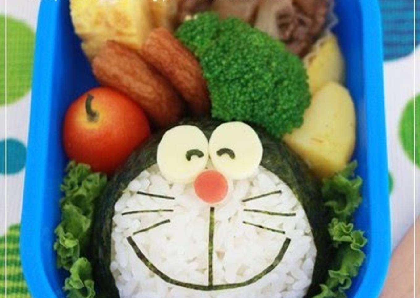 Easy Charaben Doraemon with Nori Seaweed