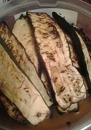 A picture of Zucchini steaks.