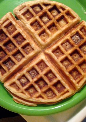 A picture of Oatmeal waffles.