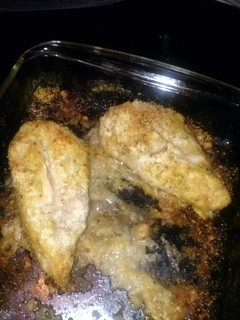 A picture of parmesan lemon chicken.