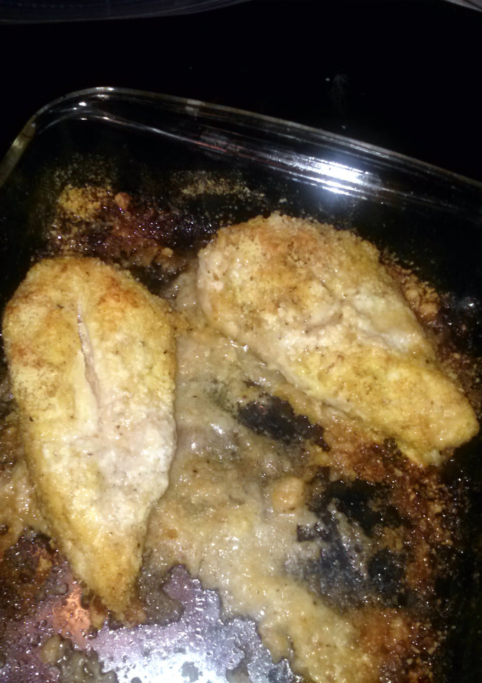 A picture of parmesan lemon chicken.